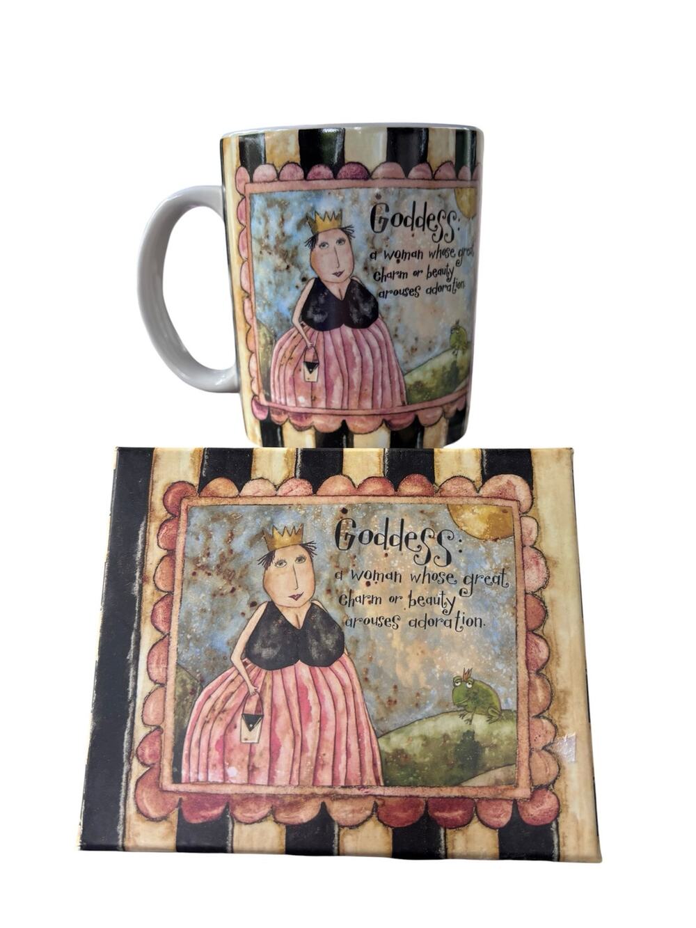 Lang Goddess Mug New in Box 2004 Coffee Great Charm Beauty Adoration Frog Prince